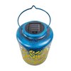 Snow Joe Bliss Outdoors Solar LED Lantern w Olive Leaf Design  Hand Painted Finish BSL-307-BL